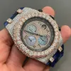 Lyxiga klockor med Diamond Custom VVS White Moissanite Diamond Bezel Watch for Men and Women Diamond Luxury Men's Watch Handgjorda fina smycken HB-64