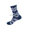 Chaussettes bonneterie mode impression Colorf fleur femmes bas Fashoin hommes cadeau livraison directe vêtements sous-vêtements femmes Dhuet