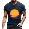 T-shirts pour hommes exercice de natation vacances pour hommes impression numérique 3d chemise coupe ample hommes cravate foncée avant pour