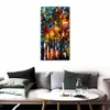 Handmade Landscape Art on Canvas Rain Impression Ii Vibrant Street Artwork Painting Home Decor