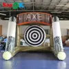 Sayok 2.6m(8.53ft)Inflatable axe throwing game inflatable football soccer shooting board with air blower and axes
