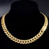 Strengen Hip Hop Rock Chunky Cubaanse Schakelketting voor Vrouwen Bling Goud Kleur Metalen Miami Choker Kettingen Partij Sieraden Gift 230613