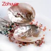 Vases 2PCS/set Blister Pearls Pendant Natural Freshwater Pearl Shell Oyster hand burnish pearl Shell Smooth open 230615