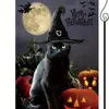 1pc, Halloween Garden Flag Decorazione di Halloween Outdoor Halloween Decor Happy Halloween Double Sided Vertical Inch Reaper Pipistrello nero Spaventapasseri Spettrale Spaventoso