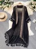 Women's Trench Coats Retro Embroidery Sun Protection Shirt Women Summer Casual Loose Streetwear Chiffon Long Cardigan 230615