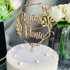 Other Event Party Supplies Personalized Names Wedding Cake Topper Geometric Custom Unique First Names Wedding Cake Topper Decoration Bridal Shower 230615