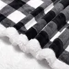 Cobertor Inyahome Sherpa Xadrez Cobertor Difuso Fofo Fofo Confortável Cobertor Fleece Flanela Microfibra Cobertor para Sofá Cama R230615