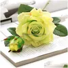 Decorative Flowers Wreaths Buds Artificial Latex Rose For Real Touch Flower Bouquet Home Decorations Party Drop Delivery G Dh8Hv