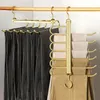 Hangers 6 In1 Aluminium Folding Trouser 360° Rotatable Pant Tie Scarf Storage Rack Magic Hanger Space Save Organizer