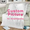 Blanket Custom Blanket with Words Picture Collage Customized Blanket Birthday Souvenir Gifts Personalized Throw Blanket for Father Mom R230616