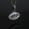 Ожерелья с подвесками Fasion Evil Shape Eye ожерелье для женщин и мужчин Iced Out в стиле хип-хоп, ювелирные изделия цвета розового золота, подарок на вечеринку 1QV2