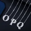 Pendant Necklaces Pera Simple Fashion CZ 26 Letter Alphabet Initial Free Combination Charm Necklace For Women Jewelry Accessories P003