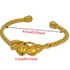 Bangła 4pcs etniczny koralik złoty kolor Dubai Bangles dla kobiet 24K Ball Copper Arabii arabska bransoletka dziewczyny Afryka Banles Wedding Biżuteria 230616