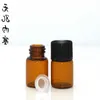 Mini Amber Glass Eash Oil Bottle Botter Cap Reducer Cap Brwon Glass Fili 1 ml 2ml 3ml 1000pcs SDMCJ