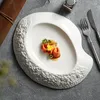 Plates Sense Of Light Luxury Ceramic Japanese Western Soup Plate Creative White Irregular El Cold Dishes Exquisite Tableware