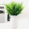 Decorative Flowers 12Pcs Artificial Green Plants No Need To Water False Eucalyptus Faux Leaves Plant Wall