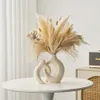 Vaser 2st Modern Desk Ceramic Vase Decorative Vases for Luxury Room Flower Decoration Home Decor Interior Desktop Ornament 230615