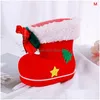 Julekorationer 4 Storlek Heminredning Santa Claus Boot Shoes Stocking Kids Child Candy Gift Holder Bags Xmas Tree Decoration1 Drop Dhcts