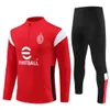 22 23 24 AC Milans Tracksuit Tuta Maglia Training Survetement Camiseta Tracksuit Men and Kids Uomo Calcio Squitude Jogging