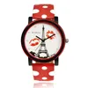 Montres-bracelets mode WoMaGe tour Eiffel montre-bracelet à pois en cuir dames étudiant femmes montres horloge femmes Relogio