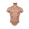 Forma del seno Realistico Muscolo in silicone Vestito da uomo Maschio Petto finto Pancia finta Simulazione artificiale Muscoli Cosplay Costume da crossdresser 230616