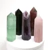 8~9cm length Rough polished Quartz Pillar Art ornaments Energy stone Wand Healing Gemstone tower Natural Crystal point Ejtkj