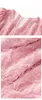 2023 Abiti casual longuette con scollo a V a maniche corte in tinta unita rosa estate W3L041904