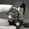 41 mm podbój męskie zegarki Automatyczne ruch mechaniczny gumowy pasek Pasek Ceramiczny ramka ceramiczna z hydrokonquest hardlex szklane oznaczenia czarne tarcze 01