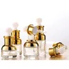 Luxsera Gold Droper Bottle 20-50 ml: Skimrande serumflaskor för oljor, serum mer-Premiumkvalitetsglas med droppfri dropper MJDD
