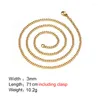 Chains 3mm High Quality Titanium Steel Frosted Necklace Black Gold Silver 71cm With Chain Accessories Europe And America
