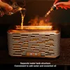 Luftbefeuchter 350 ml USB Essential Diffusor Ultraschall Cool Mist Luftbefeuchter mit Flammenlicht für den Raumduft zu Hause