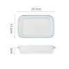 Plates Heat-resistant Rectangular Glass Baking Tray Microwave Oven Baked Rice Fresh-keeping Fruit Salad Bento Tableware