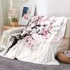 Couverture peinture chinoise douce en peluche canapé-lit jetant une couverture moderne Gedruckt couverture R230616