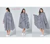 Rain Wear Women's Stylish Waterproof Rain Poncho Coloful Print Raincoat With Hood och Zipper 230615