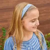 Haaraccessoires 4 verstelbare seersucker strik hoofdbanden voor meisjes antislip platte strikken gestreepte haarbanden kinderen schattig geen kleine hoofdband