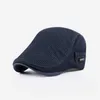 Berets Men's Mesh Flat Cap Breathable Summer Newsboy Hat Beret Cabbie Ivy Gatsby for Driving Hunting Free Shipping Z0616