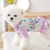 개 의류 애완 동물 의류 여름 수영복 멋진 풀 프린트 점프 수트 2 조각 미니 동물 애완 동물 제품 230616