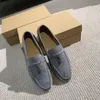 Casual jurk Designer Men Women Loafers Britse stijl Classic Comfortabele Suede Silp On Shoes Business Formal With Box 5 5