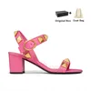 2023 designer vrouwen luxe sandalen jurk schoenen beroemde stud valentinoy hoge hakken lederen klinknagel zwarte spitse peep-tenen lady sexy party bruiloft platform met doos