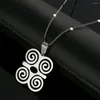 Pendentif Colliers Acier Inoxydable Africain Adinkra Symbole DWENNIMMEN Humilité Et Force Bijoux