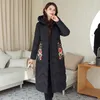 Trench Coats Feminino 2023 Coleção Inverno 2023 Bio Fluff Casaco Feminino com Capuz Parka Estilo Europeu Quente Jaqueta Elegante