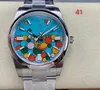 Вечный M124300 41 мм сталь 126000 36 мм Custom Blue Dial * Автоматические часы Sapphire Автоматические водонепроницаемые модные мужские часы