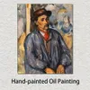 Импрессионистский ландшафтный холст -мужчина в голубом халате Пол Сезанн живопись ручной работы для лобби отеля для отеля