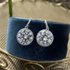 Dangle Earrings Solitaire 5ct Diamond Earring Original 925 Sterling Silver Jewelry Engagement Wedding Drop For Women Bridal Gift