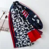 Scarves Leopard For Women Red Navy Patchwork Cotton Viscose Shawl Foulard Sjaal Wrap Hijab Scarf