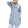 Abbigliamento etnico Top musulmano Abiti a maniche lunghe da donna Abito islamico floreale Abaya Servizio di culto in poliestere Costumi Ramadan Eid Mubarak