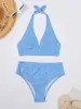 Kadın Mayo Seksi Bikini Seti Strappy Sırt ve Çıkarılabilir Pedler Plaj Eğlencesi Biquine Brasileiro Setleri Kadınlar Grubu