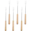 Dinnerware Sets 6 Pcs Bbq Skewers Forks Smores Ornament Grill Cookware Set Stainless Steel Chocolate Dipping