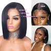 Perucas de renda curta bob perucas de cabelo humano brasileiras 13x4 sem cola retas front lace perucas para mulheres transparente rendas pré depenadas peruca de osso bob 230616