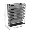 Storage Holders Racks File Organizer Wall Hanging Holder Rack Mail Folder MagazineOffice Paper Document Letter Sorter Mesh Mount Vertical Metal Bin 230615